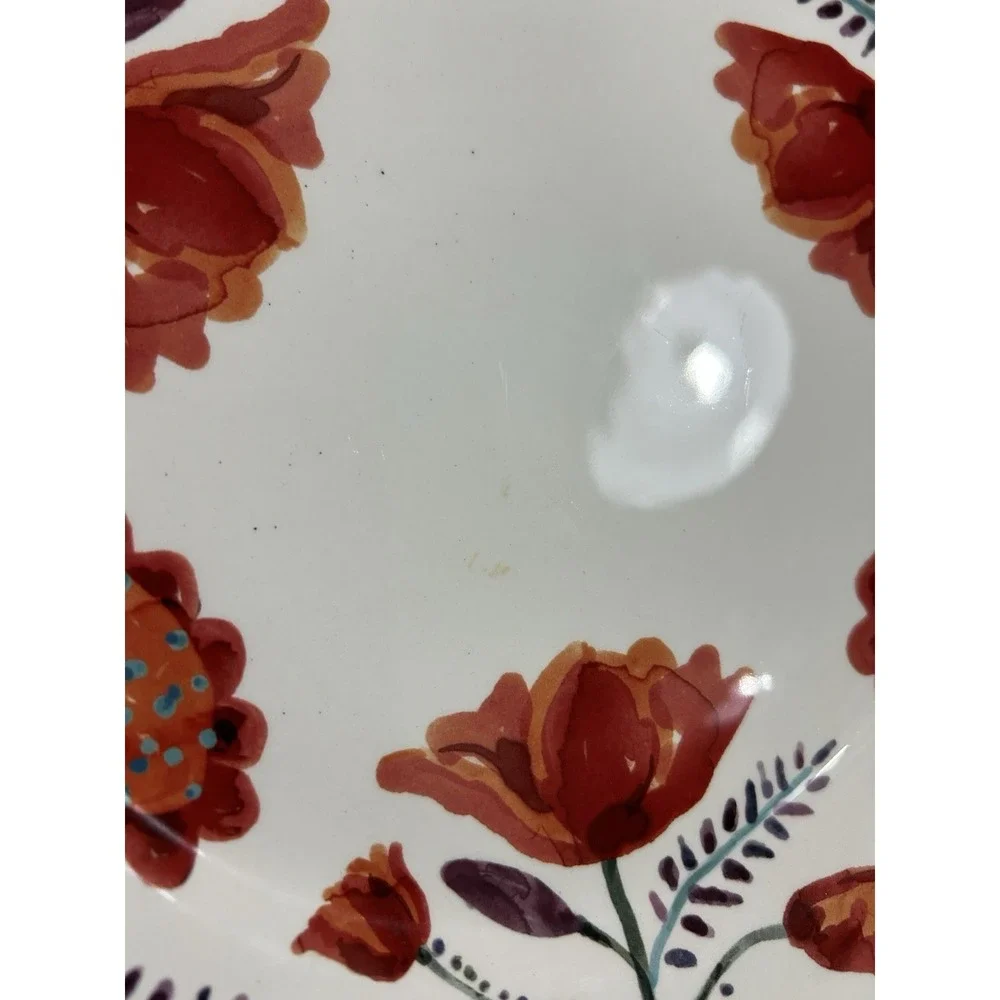 Set‎ of 4 Pier 1 AYANA Red Boho Flowers Poppies/Peonies 11